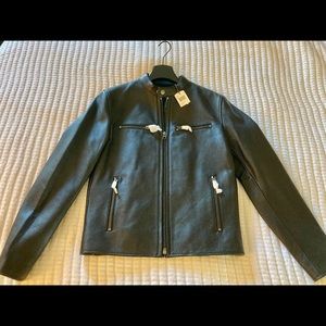 Coach Black Leather Racer Jacket NWTS
